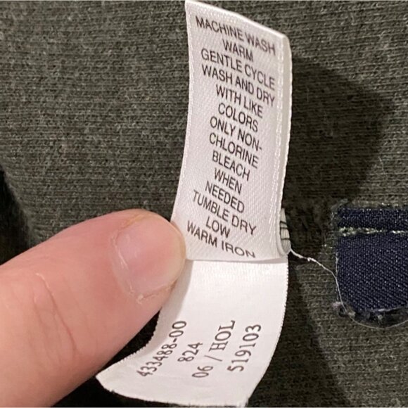 Banana Republic Mens 1/4 Zip Sweater L Dark Olive Green Classic Sporty Ribbed - Picture 6 of 6